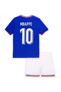 Frankrijk Kylian Mbappe #10 Babytruitje Thuis tenue Kind EK 2024 Korte Mouw (+ Korte broeken)